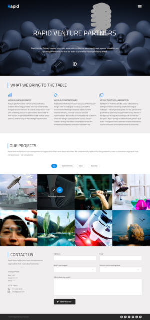 Web Design by dii for Rapid Venture Partners | Design: #6988889