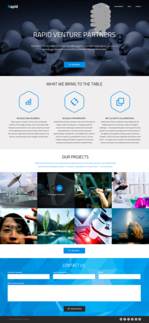 Web Design by dii for Rapid Venture Partners | Design: #7043044