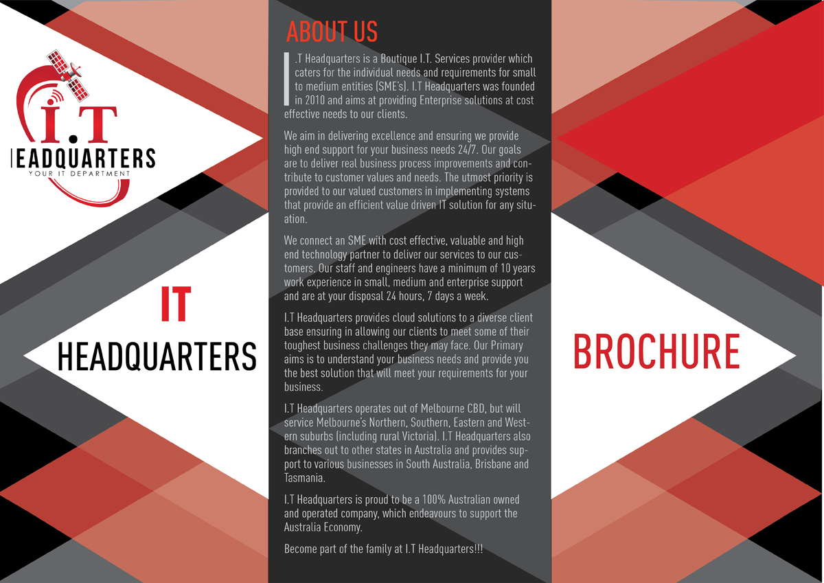 Brochure Design by Tulika for I.T. Headquarters Pty Ltd | Design #1779106