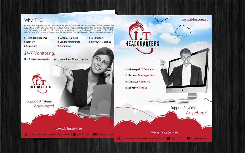 Brochure Design by uk for I.T. Headquarters Pty Ltd | Design #1905165