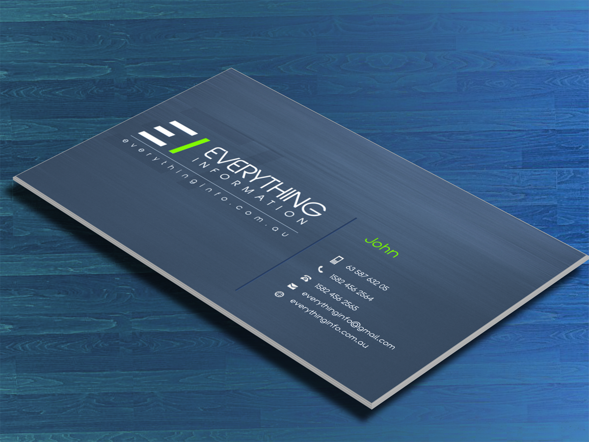 Diseño de Tarjeta de Presentación por MDD para Everything Information Pty Ltd | Diseño #1836071