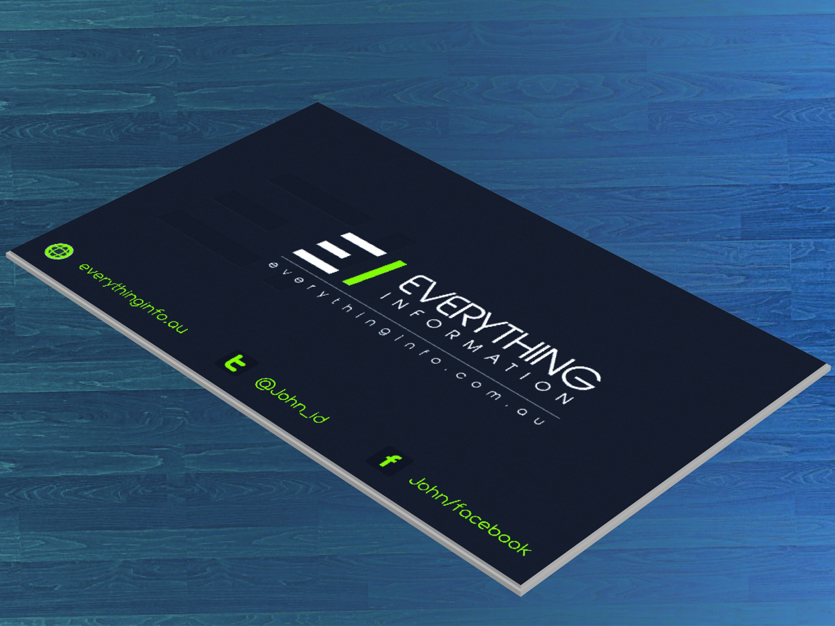 Diseño de Tarjeta de Presentación por MDD para Everything Information Pty Ltd | Diseño #1836079