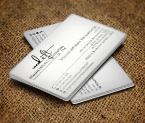 Business Card Design by Design-Xeneration for William deForest Thompson, Jr. | Design #6946370