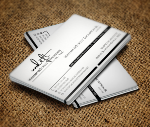 Business Card Design by Verified artistry (Design garden) for William deForest Thompson, Jr. | Design: #6946374