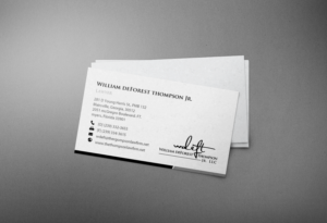 Business Card Design by chandrayaan.creative for William deForest Thompson, Jr. | Design: #6892604