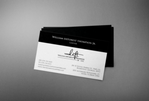 Diseño de Tarjeta de Presentación por chandrayaan.creative para William deForest Thompson, Jr. | Diseño: #6892613