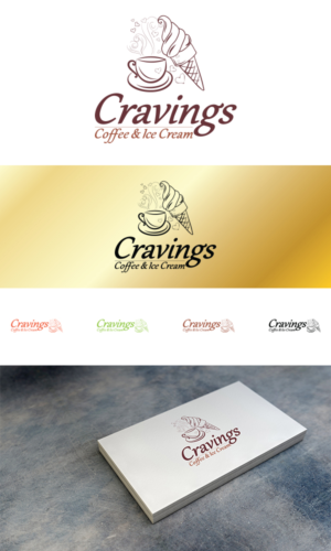 Logo Design by shadow999 for Cravings Coffee & Ice Cream | Design: #6995331