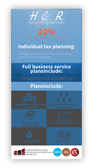 Flyer Design by EnzoL for H & R ACCOUNTING SERVICES | Design: #1828334