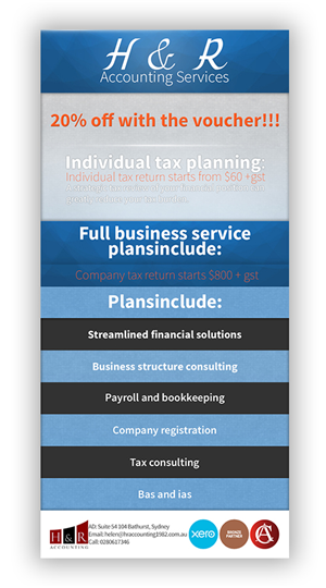 Flyer Design by EnzoL for H & R ACCOUNTING SERVICES | Design: #1828335