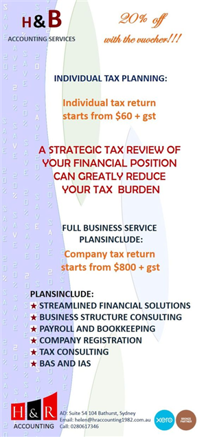 Flyer Design by Adrian99 for H & R ACCOUNTING SERVICES | Design: #1826705