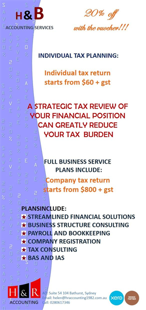 Flyer Design by Adrian99 for H & R ACCOUNTING SERVICES | Design: #1826822