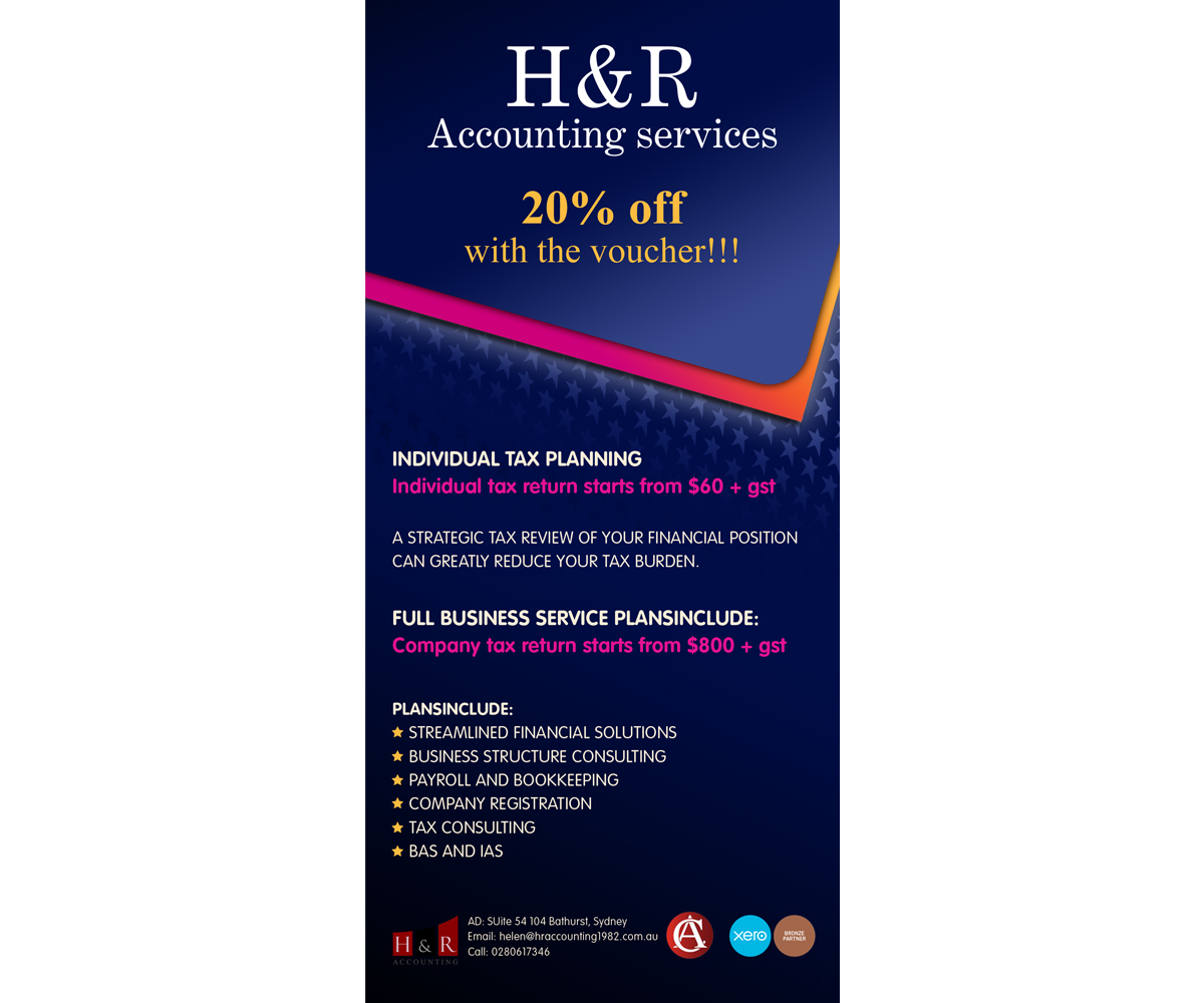 Diseño de Flyer por irmige para H & R ACCOUNTING SERVICES | Diseño #1789526