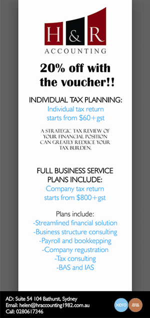 Flyer Design by Anizz26 for H & R ACCOUNTING SERVICES | Design: #1821048