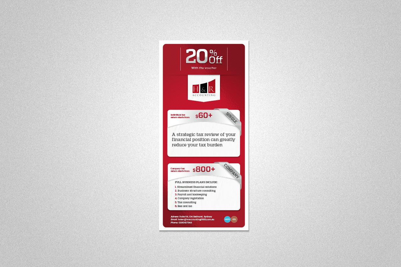 Flyer Design by FredPaixao for H & R ACCOUNTING SERVICES | Design #1802711