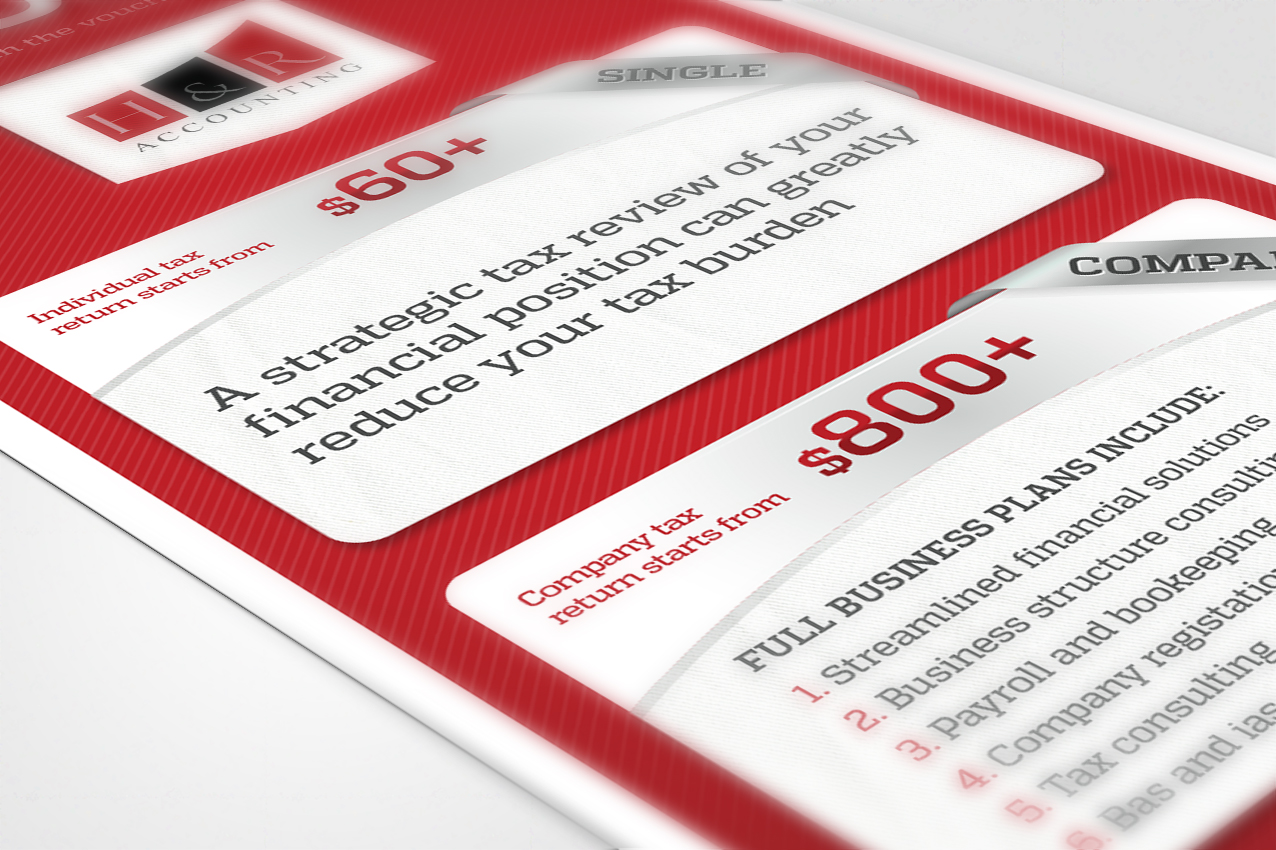 Flyer Design by FredPaixao for H & R ACCOUNTING SERVICES | Design #1802712