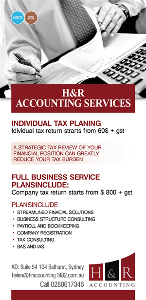 Flyer-Design von Andreev für H & R ACCOUNTING SERVICES | Design: #1788813