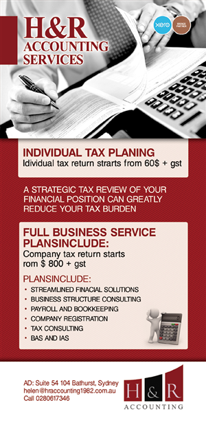 Flyer-Design von Andreev für H & R ACCOUNTING SERVICES | Design: #1789541