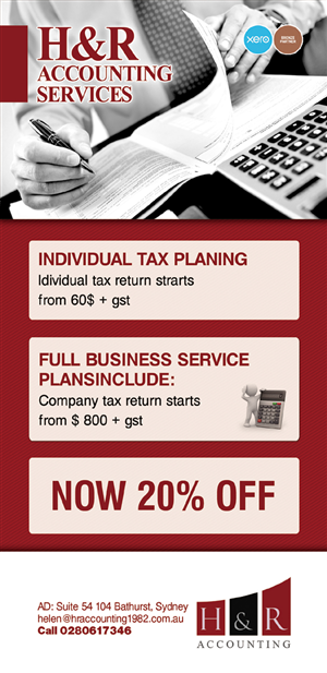 Flyer-Design von Andreev für H & R ACCOUNTING SERVICES | Design: #1789850