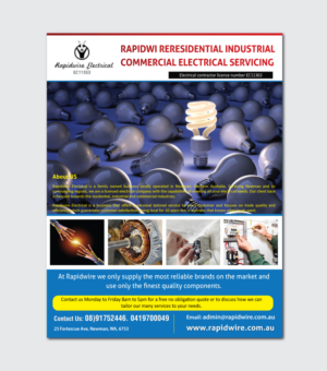 Rapidwire electrical. Local company needs a flyer design | Diseño de Flyer por meet007