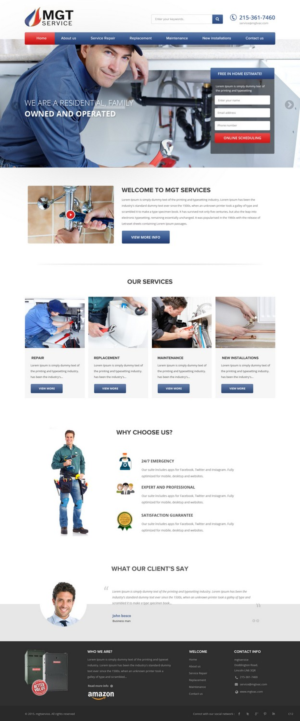 Web Design by pb for MGT SERVICE HEATING & AIR CONDITIONING | Design: #6894618