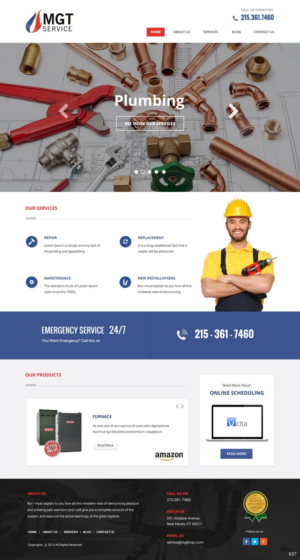 Web Design by pb for MGT SERVICE HEATING & AIR CONDITIONING | Design: #6898196