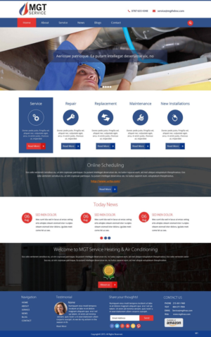 Web Design by pb for MGT SERVICE HEATING & AIR CONDITIONING | Design #6903029