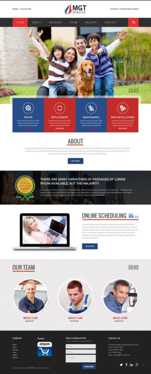 Web Design by pb for MGT SERVICE HEATING & AIR CONDITIONING | Design: #6970885
