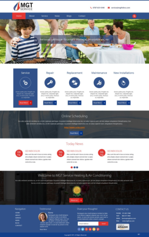 Web Design by pb for MGT SERVICE HEATING & AIR CONDITIONING | Design: #6974386