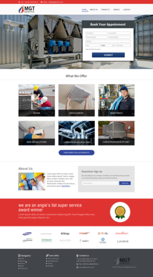 Web Design by debdesign for MGT SERVICE HEATING & AIR CONDITIONING | Design: #6911789
