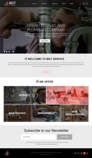 Web-Design von Creations Box 2015 für MGT SERVICE HEATING & AIR CONDITIONING | Design: #6947889