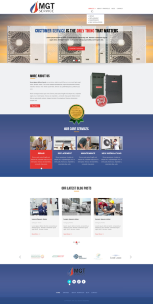 Web Design by Team Innonline - RBM for MGT SERVICE HEATING & AIR CONDITIONING | Design #6962634