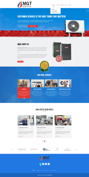 Web-Design von Team Innonline - RBM für MGT SERVICE HEATING & AIR CONDITIONING | Design: #6962746
