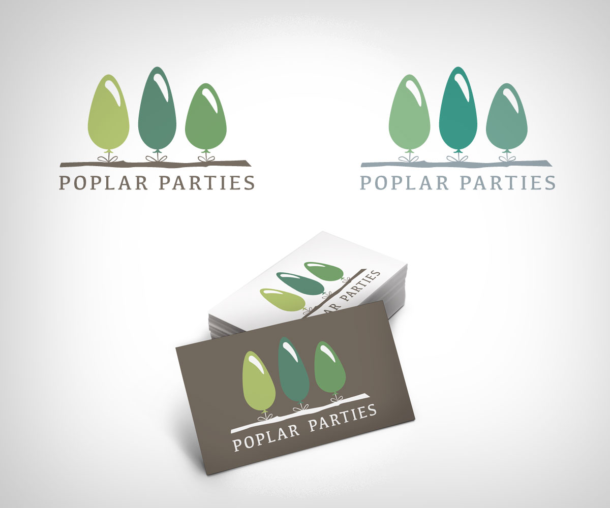 Logo Design by amy claire thompson for Poplar Parties | Design #1804679