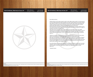 Letterhead Design by Anna  for Kim & Andrews, Attornets-at-Law, LP | Design: #1838638
