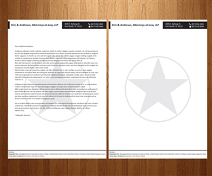 Letterhead Design by Anna  for Kim & Andrews, Attornets-at-Law, LP | Design: #1838666
