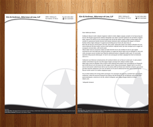 Letterhead Design by Anna  for Kim & Andrews, Attornets-at-Law, LP | Design: #1838706