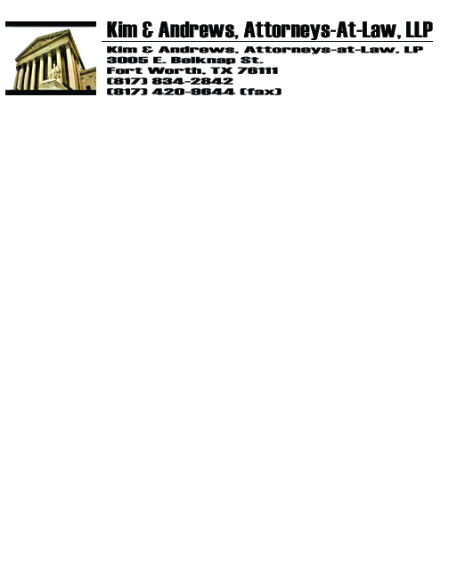 Letterhead Design by Exclusive4U for Kim & Andrews, Attornets-at-Law, LP | Design #1829506