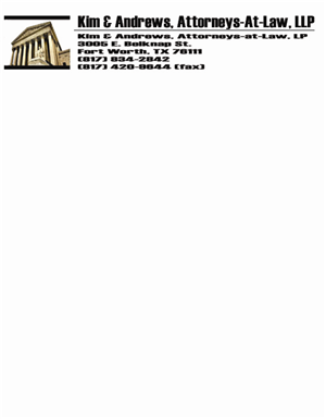 Letterhead Design by Exclusive4U for Kim & Andrews, Attornets-at-Law, LP | Design: #1829506