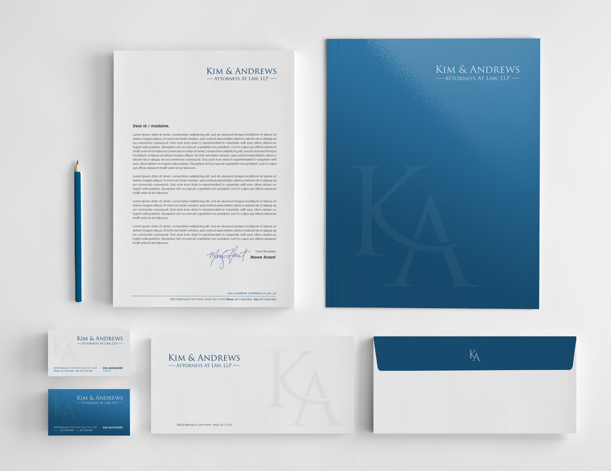 Letterhead Design by logodentity for Kim & Andrews, Attornets-at-Law, LP | Design #1778225