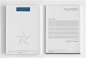 Briefkopf-Design von logodentity für Kim & Andrews, Attornets-at-Law, LP | Design: #1787740