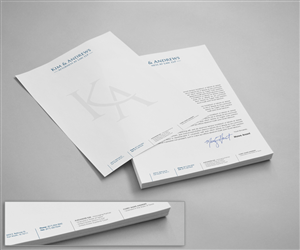 Briefkopf-Design von logodentity für Kim & Andrews, Attornets-at-Law, LP | Design: #1787775