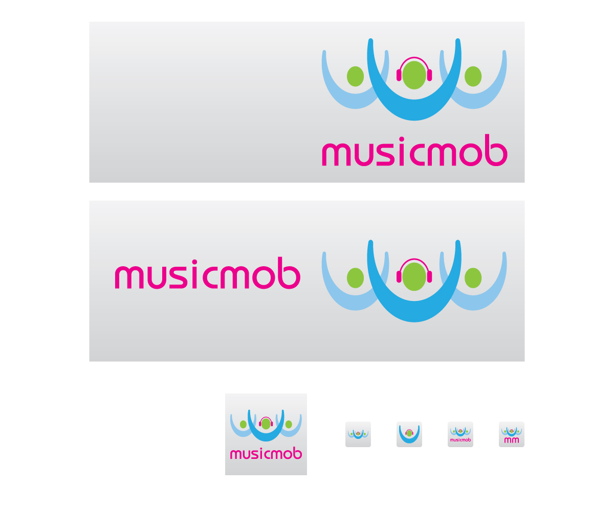 Logo Design by Slobodan Cagic for Music Mob | Design #1801234