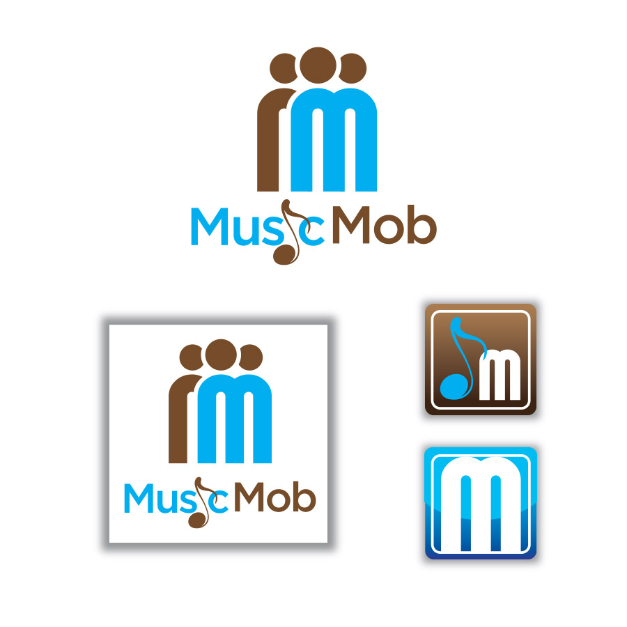 Logo Design by Tall Ideas Graphic Design for Music Mob | Design #1932098