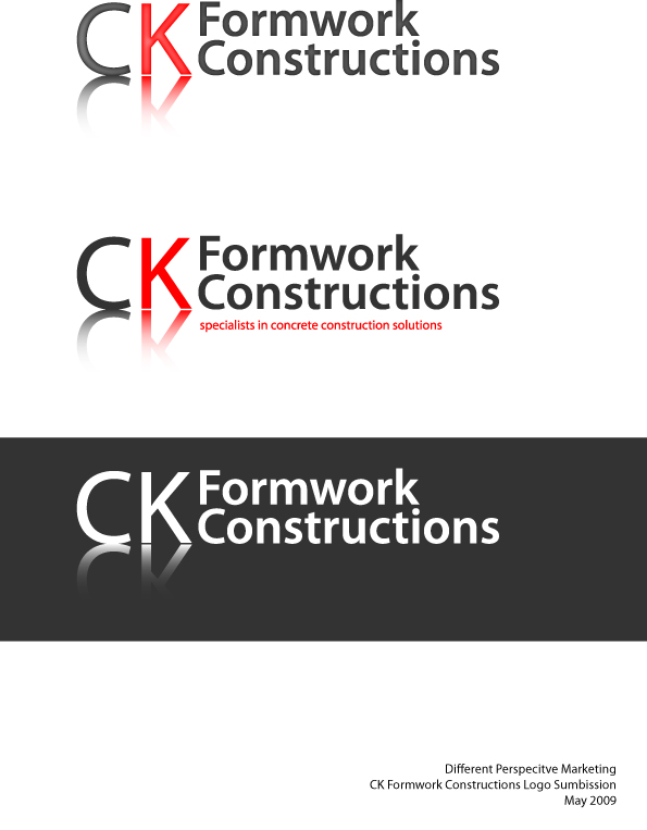 Logo Design by Different Perspective Marketing for CK Formwork Constructions | Design #11317