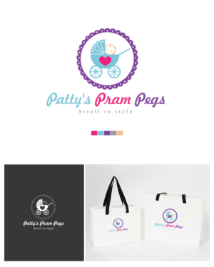 Diseño de Logo por DominicDesign para Patty''s Pram Pegs | Diseño: #7264999