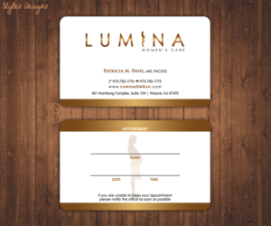 Business Card Design by Stylez Designz for Lumina Women''s Care | Design: #7071799