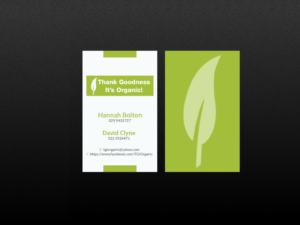 Business Card Design by Creations Box 2015 for Thank Goodness It''s Organic! | Design: #6916372