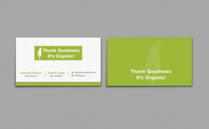 Business Card Design by chandrayaan.creative for Thank Goodness It''s Organic! | Design: #6914446