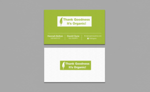 Business Card Design by chandrayaan.creative for Thank Goodness It''s Organic! | Design: #6914451