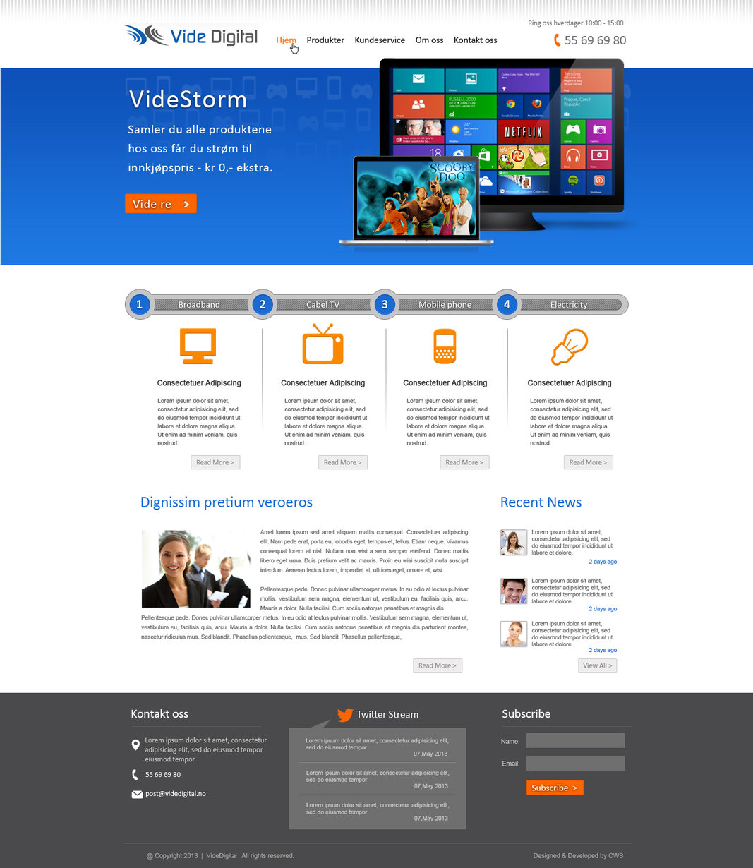 Web-Design von Creative1984 für Vide Digital AS | Design #1790500